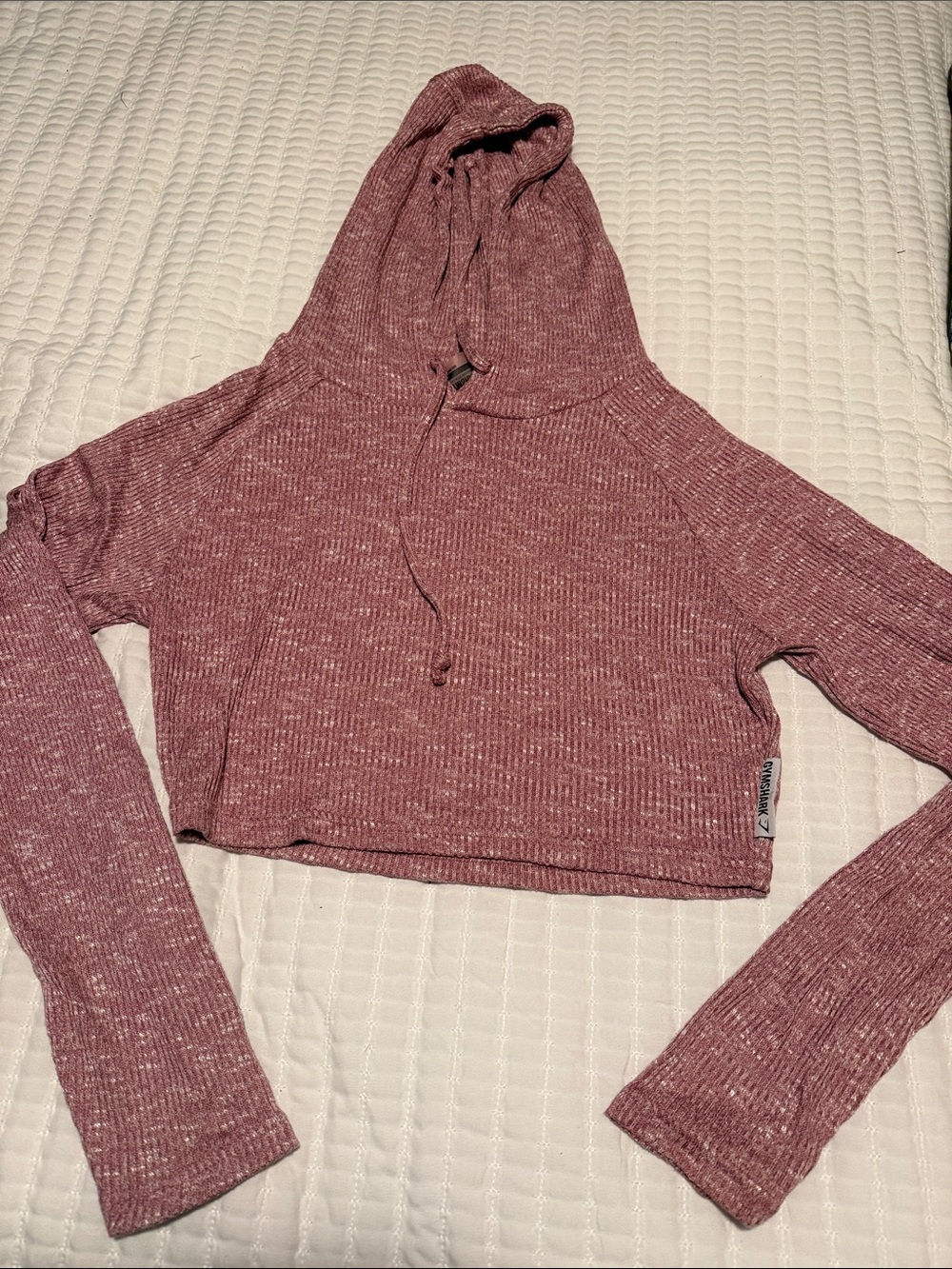 Gymshark Marled Rose Crop Hoodie